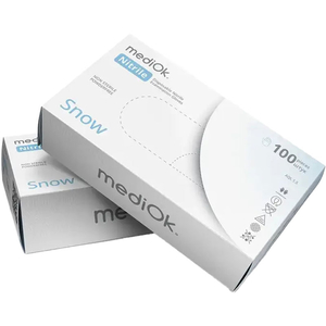 Рукавички нітрилові MediOk Snow білі 100 шт, XS, Розмір: XS