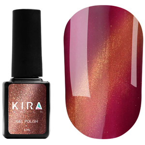 Гель-лак Kira Nails Cat Eye №002, 6 мл, Колір: 002, Вид: Кольоровий гель-лак, Колір: Бордовий