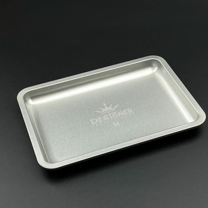 Металевий лоток для зберігання інструментів Designer плоский (18х12,5 см) Silver