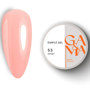 Гель для зміцнення та нарощування GA&MA Simple Gel №053 Sunset 15 мл, Об`єм: 15 мл
, Колір: 053