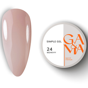Гель для зміцнення та нарощування GaMa Simple Gel №024 50 мл, Об`єм: 50 мл, Колір: 024