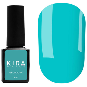 Гель-лак Kira Nails №086 (зеленувато-бірюзовий, емаль), 6 мл