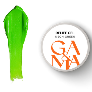 Гель паста для ногтей GA&MA Relief Gel Neon Green 5 г, Цвет: Neon Green
