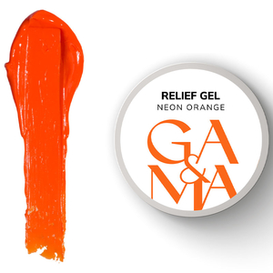 Гель паста для ногтей GA&MA Relief Gel Neon Orange 5 г, Цвет: Neon Orange