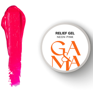 Гель паста для ногтей GA&MA Relief Gel Neon Pink 5 г, Цвет: Neon Pink