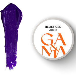 Гель паста для ногтей GA&MA Relief Gel Violet 5 г, Цвет: Violet