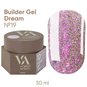 Гель для наращивания Valeri Builder Gel Dream №19 30 мл, Объем: -30 мл, Цвет: 19