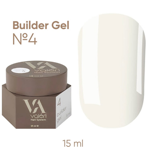 Гель для наращивания Valeri Builder Gel Milk 4, 15 мл, Объем: 15 мл, Цвет: 4