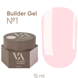 Гель для наращивания Valeri Builder Gel Nude 1, 15 мл, Объем: 15 мл, Цвет: 1
