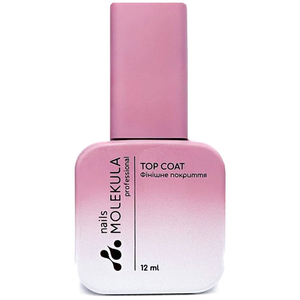 Molekula Top Rubber SHINE No Sticky - топ без липкого слоя с микроблеском, 12 мл