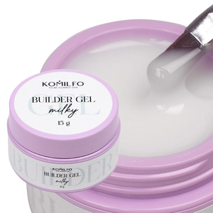 Гель для нарощування Komilfo Builder Gel Milky 15 г, Об`єм: 15 г, Колір: Milky