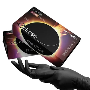 Нитриловые перчатки MediOk Black Eclipse размер M 5.2 г