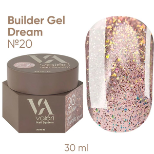 Гель для нарощування Valeri Builder Gel Dream №20 30 мл, Об`єм: 30 мл
, Колір: 20