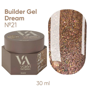 Гель для нарощування Valeri Builder Gel Dream №21 30 мл, Об`єм: 30 мл
, Колір: 21