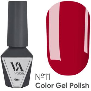 Гель-лак Valeri №011 (красновато-малиновый, эмаль), 6 мл