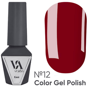 Гель-лак Valeri №012 (алый красный, эмаль), 6 мл