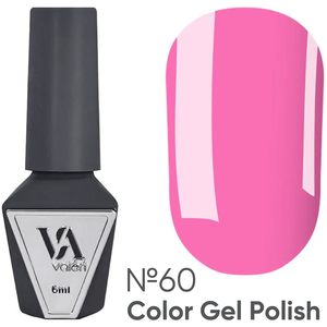 Гель-лак Valeri №060 (розовый, эмаль), 6 мл