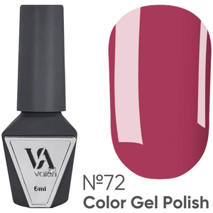 Гель-лак Valeri №072 (ягодный розовый, эмаль), 6 мл