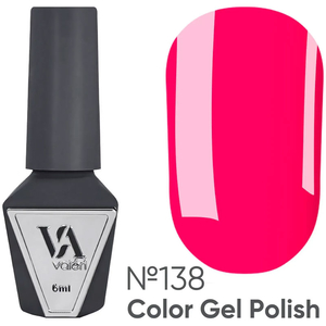 Гель-лак Valeri №138 (насыщенный коралловый, эмаль), 6 мл