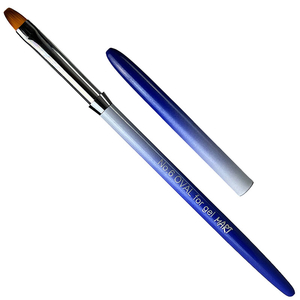 Кисть для наращивания mART "OVAL" №06 (голубая с колпачком)