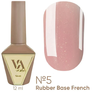 Valeri French base №005 (бежево-розовый с золотистым микроблеском), 12 мл, Объем: 12 мл, Цвет: 005