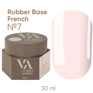 Valeri French base №007 (сливочно-розовый, эмаль), 30 мл, Объем: 30 мл, Цвет: 007