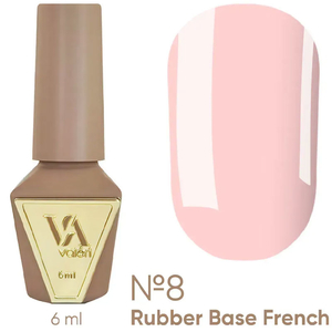 Valeri French base №008 (светлый розовато-бежевый, эмаль), 6 мл, Объем: 6 мл, Цвет: 008