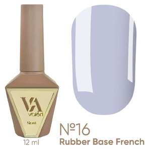 Valeri French base №016 (светлый серо-лиловый, эмаль), 12 мл, Объем: 12 мл, Цвет: 016