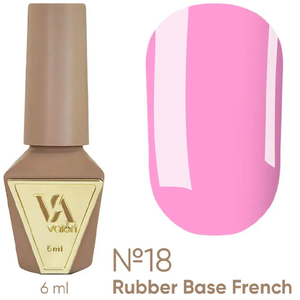 Valeri French base №018 (сиренево-розовый, эмаль), 6 мл, Объем: 6 мл, Цвет: 018