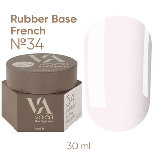 Valeri French base №034 (молочно-лиловый), 30 мл, Объем: 30 мл, Цвет: 034