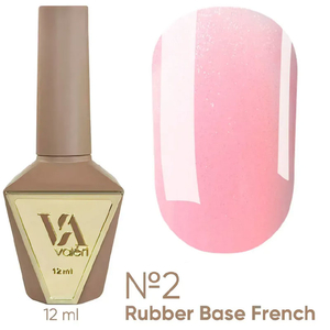 Valeri French base №002 (світло-рожевий із сріблястим мікроблиском), 12 мл, Об`єм: 12 мл, Колір: 002