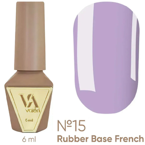Valeri French base №015 (лиловый, эмаль), 6 мл, Объем: 6 мл, Цвет: 015
