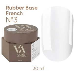 Valeri French base №003 (білий із золотим мікроблиском), 30 мл, Об`єм: 30 мл, Колір: 003