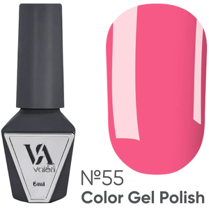 Гель-лак Valeri №055 (соковитий рожевий, емаль), 6 мл