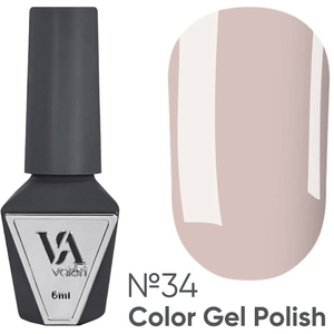 Гель-лак Valeri №034 (бежево-сірий, емаль), 6 мл