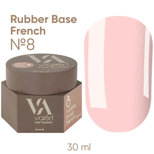 Valeri French base №008 (светлый розовато-бежевый, эмаль), 30 мл, Объем: 30 мл, Цвет: 008