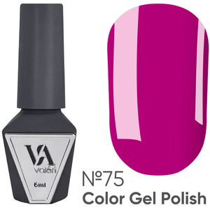 Гель-лак Valeri №075 (яскрава фуксія, емаль), 6 мл