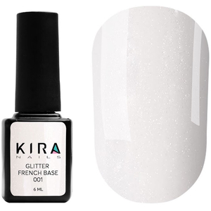 База для гель-лака Kira Nails Glitter French Base 001 6 мл, Цвет: 001