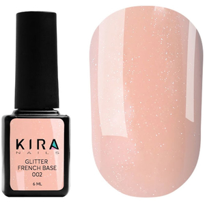 База для гель-лака Kira Nails Glitter French Base 002 6 мл, Цвет: 002