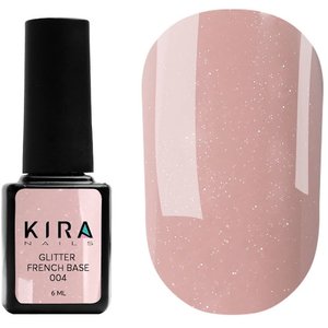 База для гель-лака Kira Nails Glitter French Base 004 6 мл, Цвет: 004