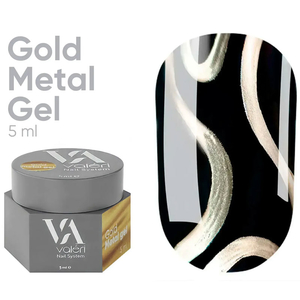 Гель-краска для ногтей Valeri Gold Metal Gel 5 мл, Объем: 5 мл
, Цвет: Gold

