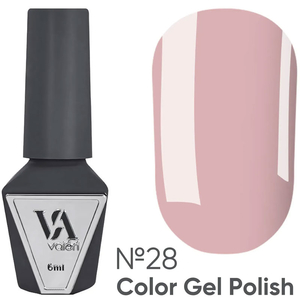 Гель-лак Valeri №028 (пастельный розово-бежевый, эмаль), 6 мл