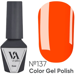 Гель-лак Valeri №137 (оранжевый, неон), 6 мл