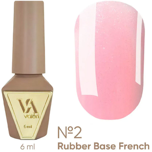 Valeri French base №002 (светло-розовый с серебристым микроблеском), 6 мл, Объем: 6 мл, Цвет: 002