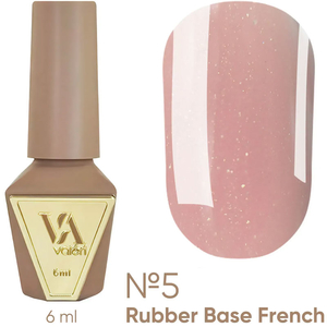 Valeri French base №005 (бежево-розовый с золотистым микроблеском), 6 мл, Объем: 6 мл, Цвет: 005