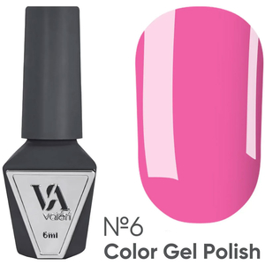 Гель-лак Valeri №006 (бузково-рожевий, емаль), 6 мл
