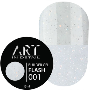 ART Builder Gel FLASH №001, 15 мл, Колір: 001