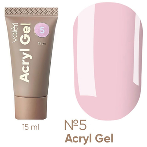 Акрил-гель Valeri Acryl Gel №05 Розовый 15 мл, Объем: -15 мл, Цвет: 05