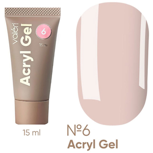 Акрил-гель Valeri Acryl Gel №06 Розово-персиковый 15 мл, Объем: -15 мл, Цвет: 06