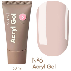 Акрил-гель Valeri Acryl Gel №06 Розово-персиковый 30 мл, Объем: -30 мл, Цвет: 06